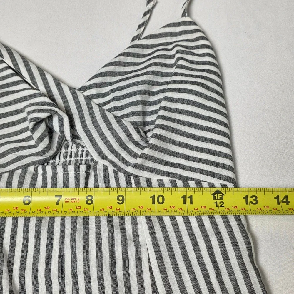 Express Sundress‎ Womens XS Black White Gingham Striped Knot Front Mini Dress